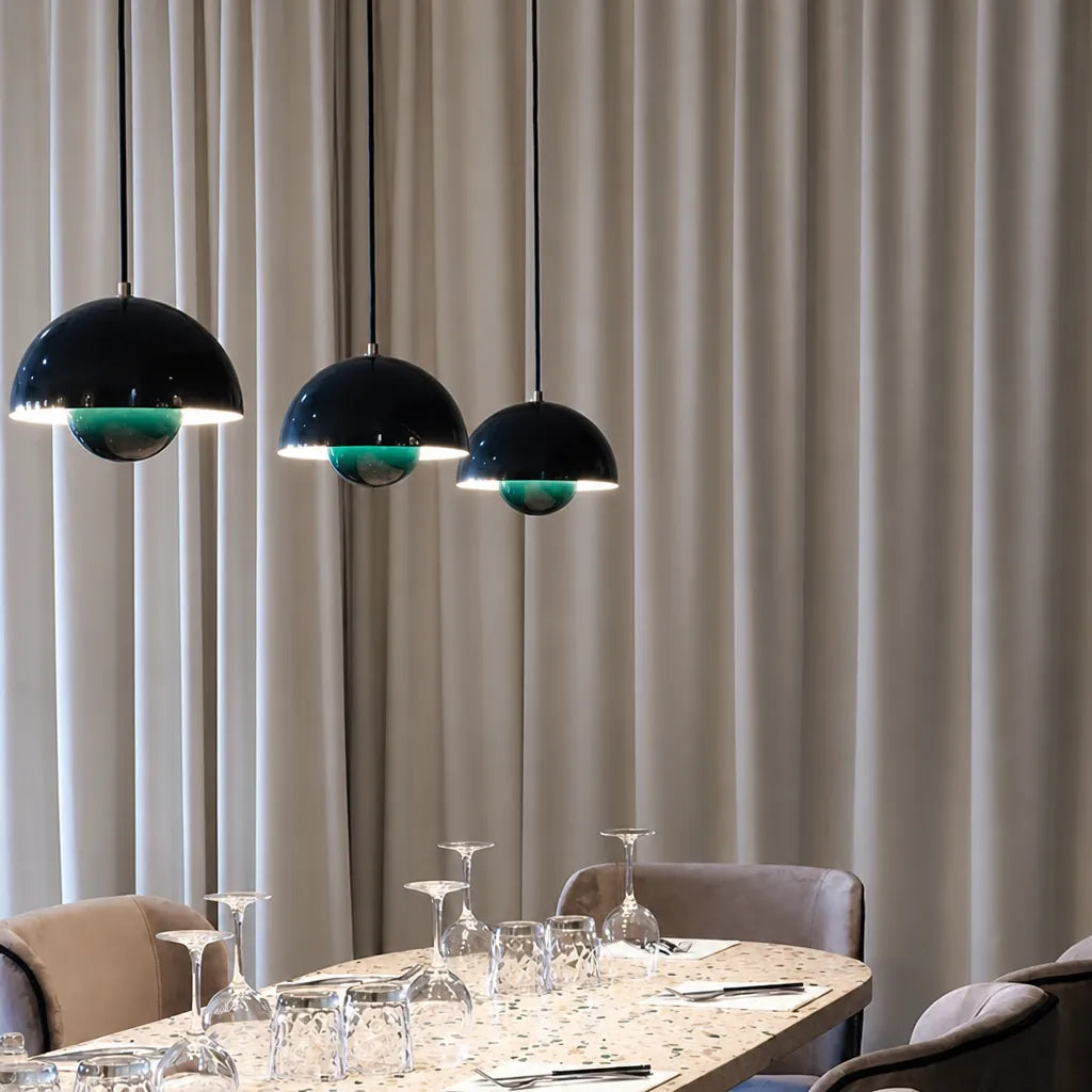 Domvara - Retro Dome Pendant Ceiling Light Fixture - Green