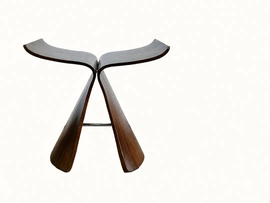 Flutara - Butterfly Stool Compact Bentwood Design - Black