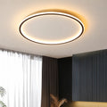Rinova - Round Halo Flush LED Ceiling Light - Black
