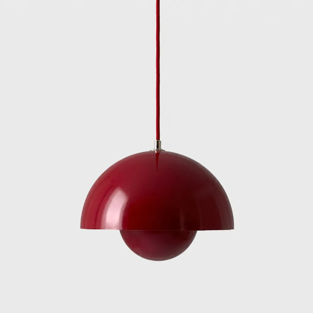 Domvara - Retro Dome Pendant Ceiling Light Fixture - Yellow