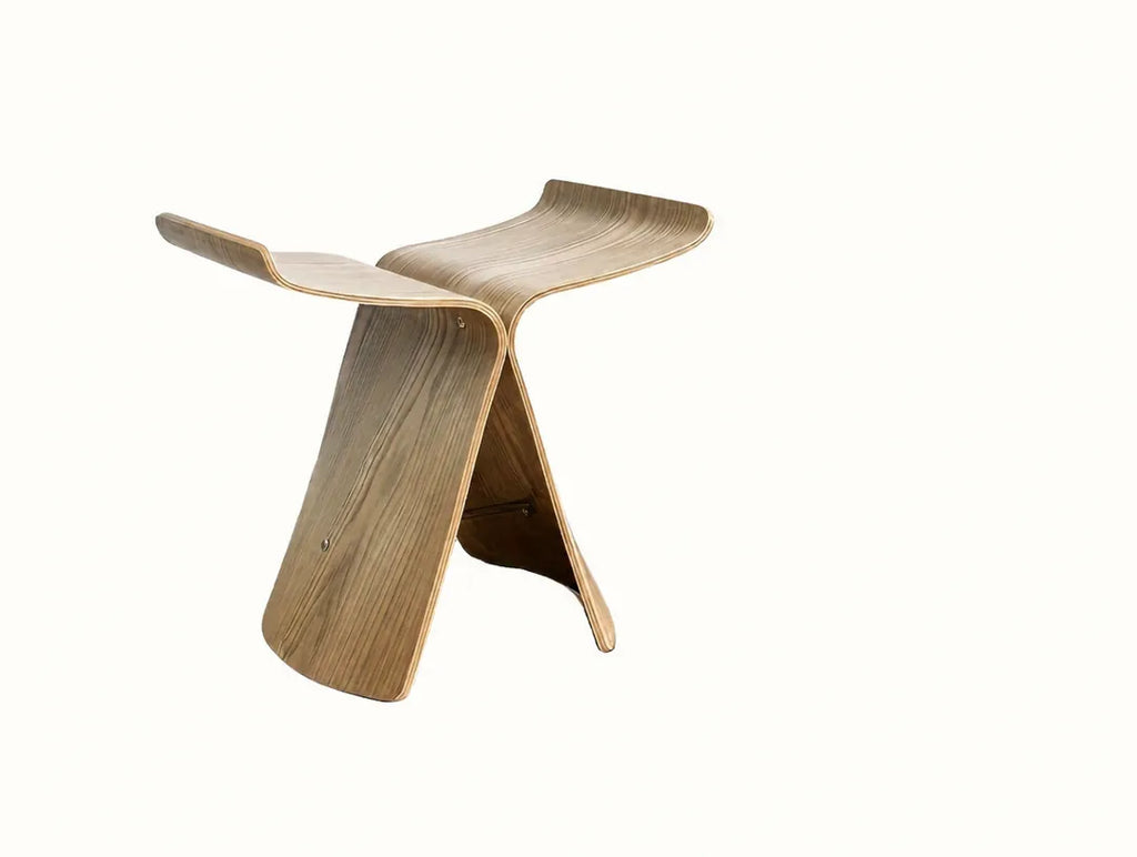 Flutara - Butterfly Stool Compact Bentwood Design - Black
