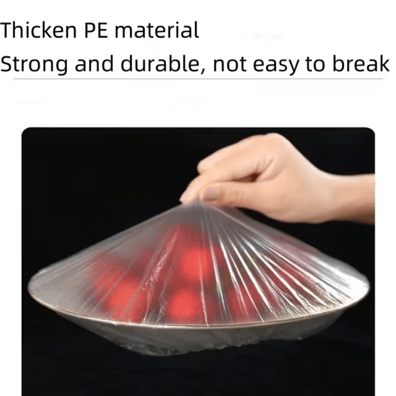 Pack of clear disposable elastic food covers for bowls and plates