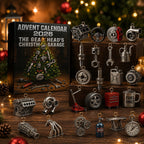 2026 automotive garage advent calendar with 24 car part decorations