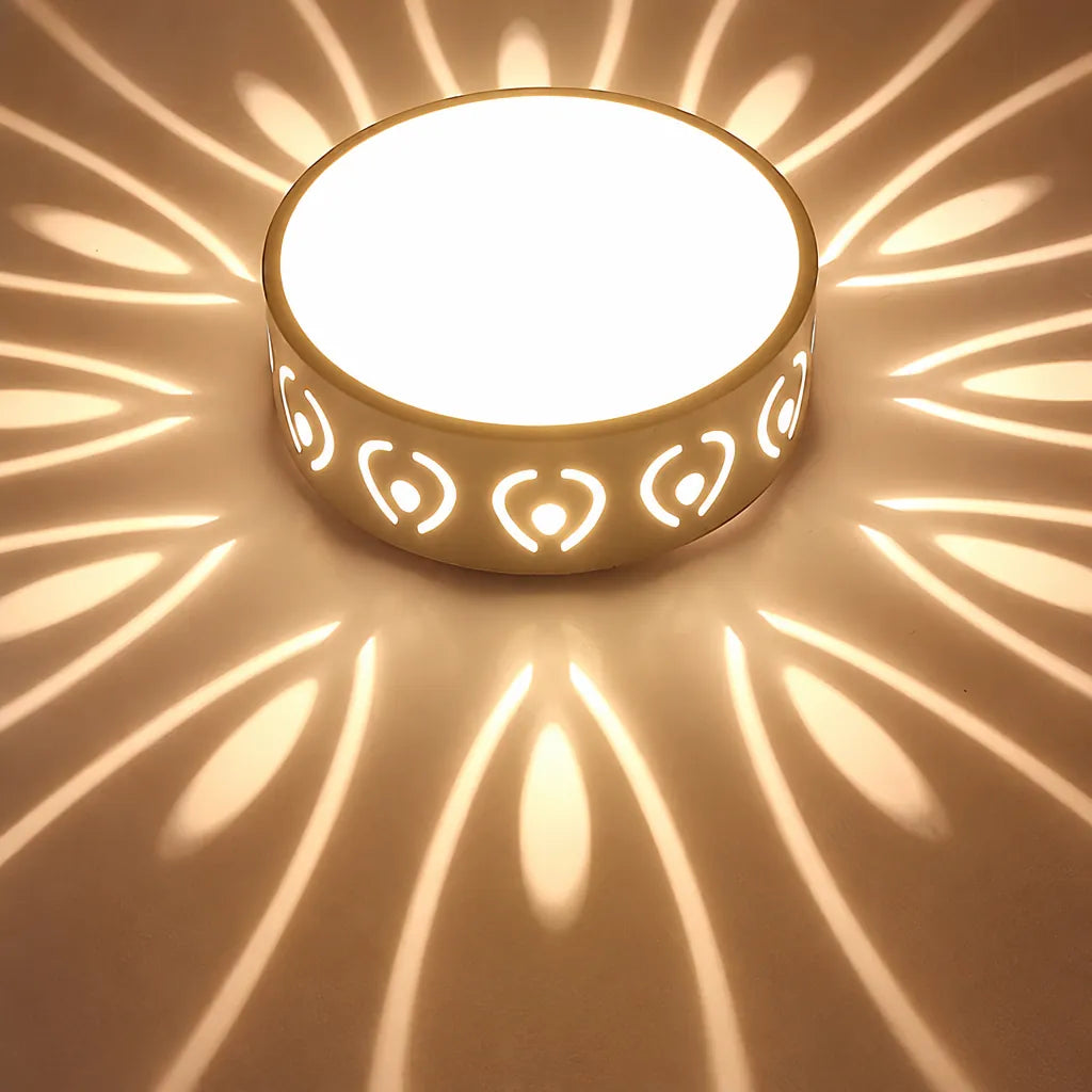 Solarra - Decorative Flush Ceiling Light Sunburst Pattern