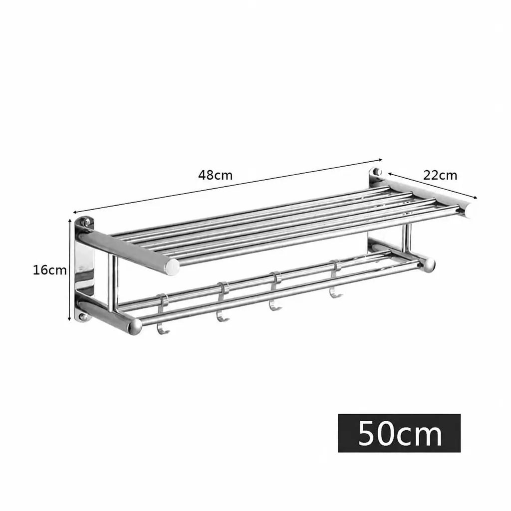 Rackvel - Wall-Mounted Towel Rack with Storage Shelf