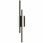 Linear LED wall sconce with two vertical illuminated bars