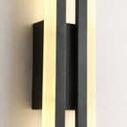 Linear LED wall sconce with two vertical illuminated bars