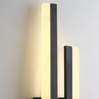 Linear LED wall sconce with two vertical illuminated bars