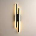Linear LED wall sconce with two vertical illuminated bars