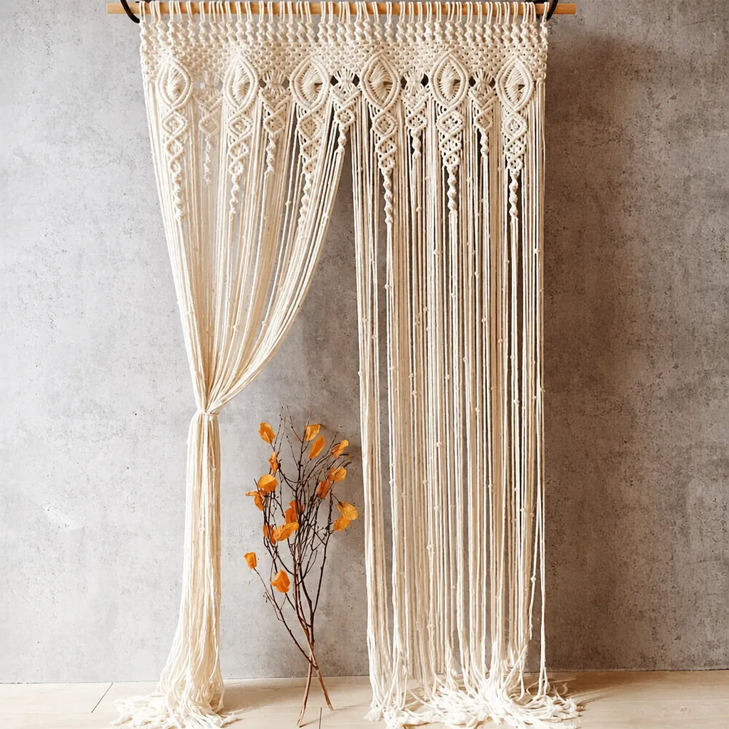 Knotara - Boho Macramé Doorway Room Divider Curtain