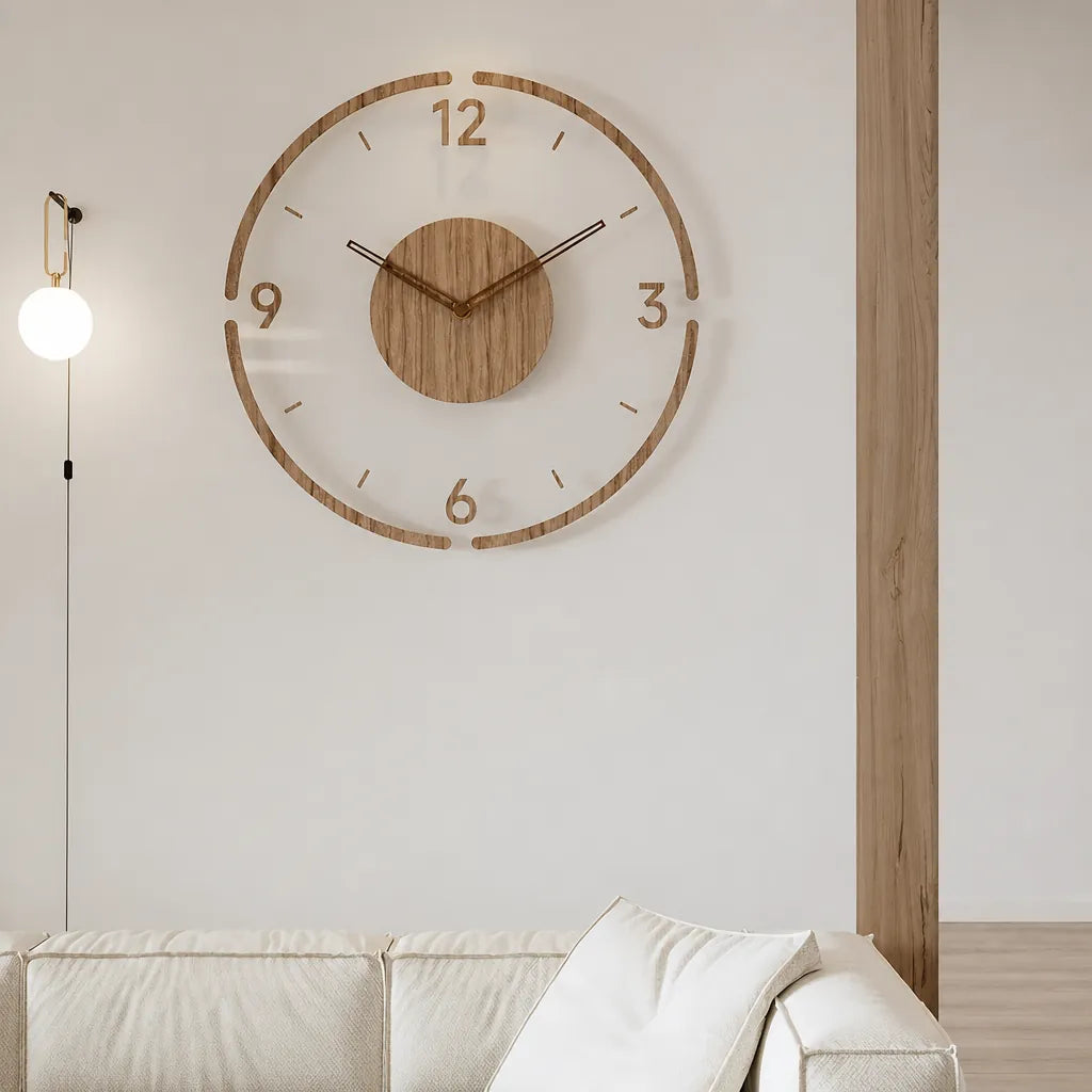 Velorin - Transparent Acrylic Round Wall Clock