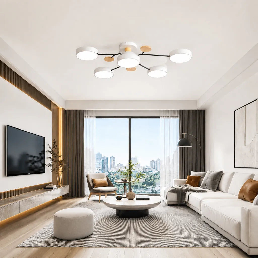 Lumivex - Multi-Head Round LED Ceiling Light Fixture - Green
