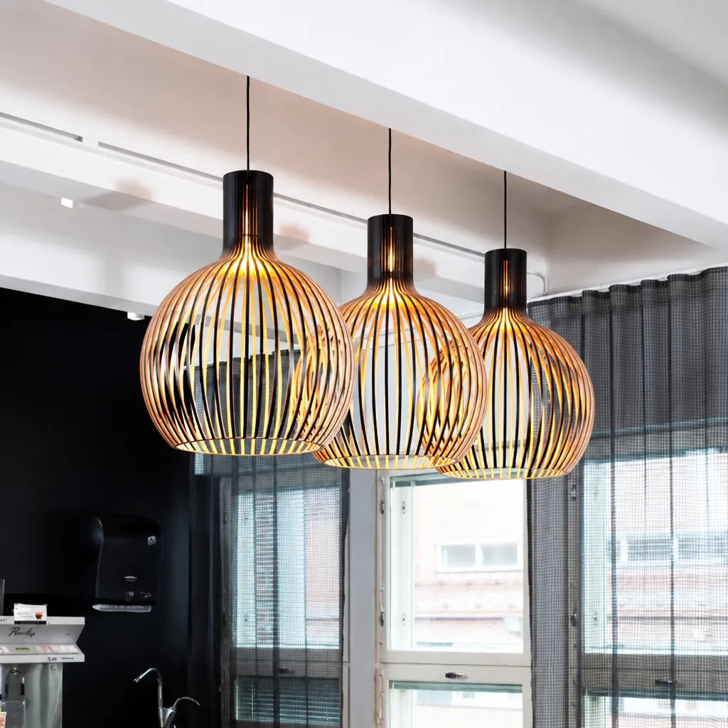 Oravio - Slatted Orb Pendant Ceiling Light Fixture