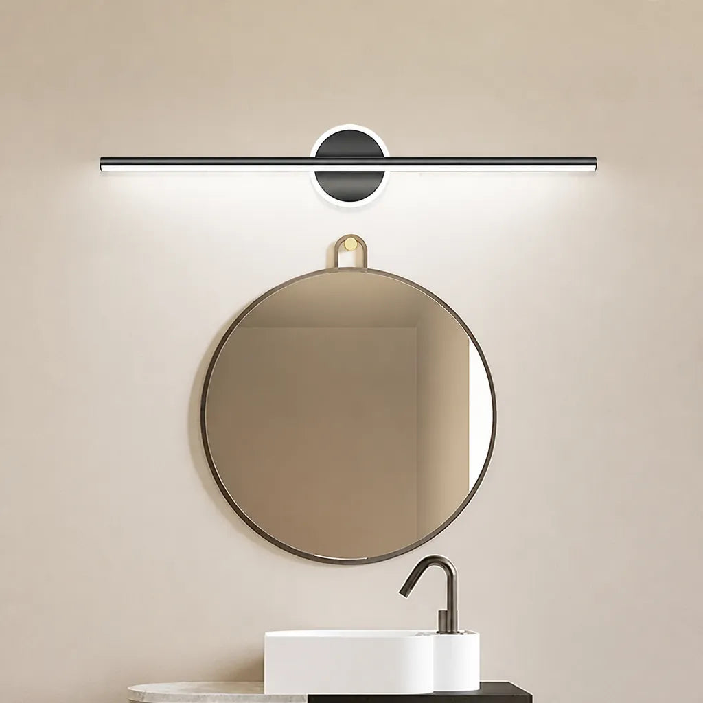 Linovo - Bar and Circle Wall Light LED Modern - Black 40cm