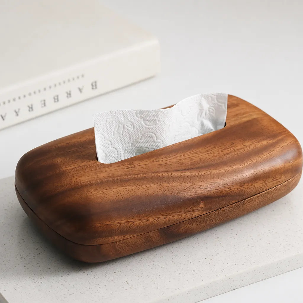 Woodara - Walnut Tissue Box Holder Minimalist