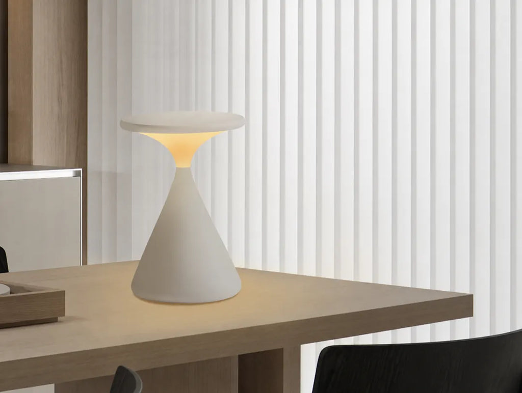 Lumaris - Hourglass Dimmable Cordless LED Table Lamp - White