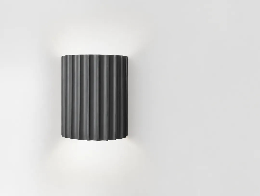 Ridova - Fluted Up-Down Indoor Wall Light - Black