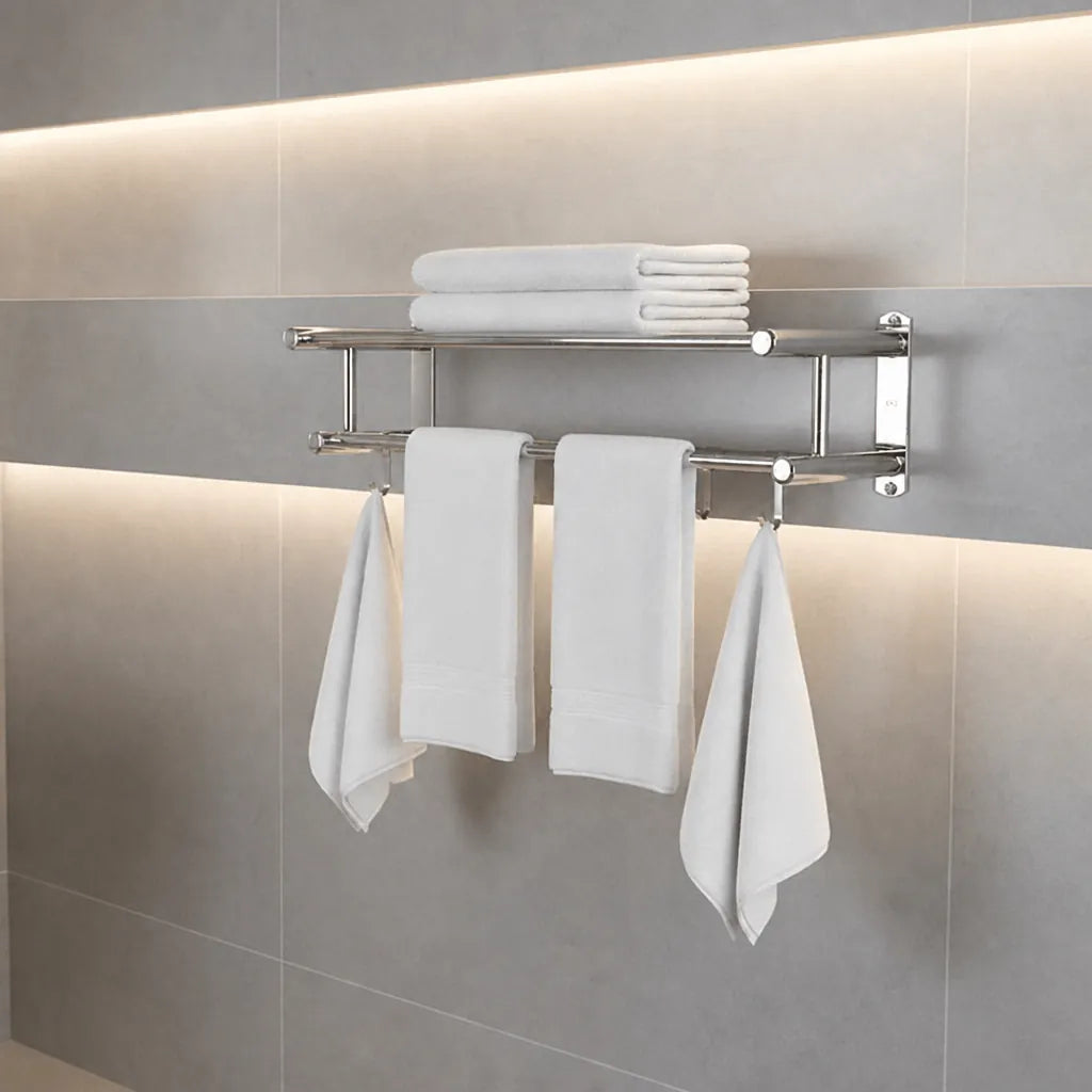 Rackvel - Wall-Mounted Towel Rack with Storage Shelf