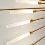 Modern radial LED ceiling light with multiple linear light bars
