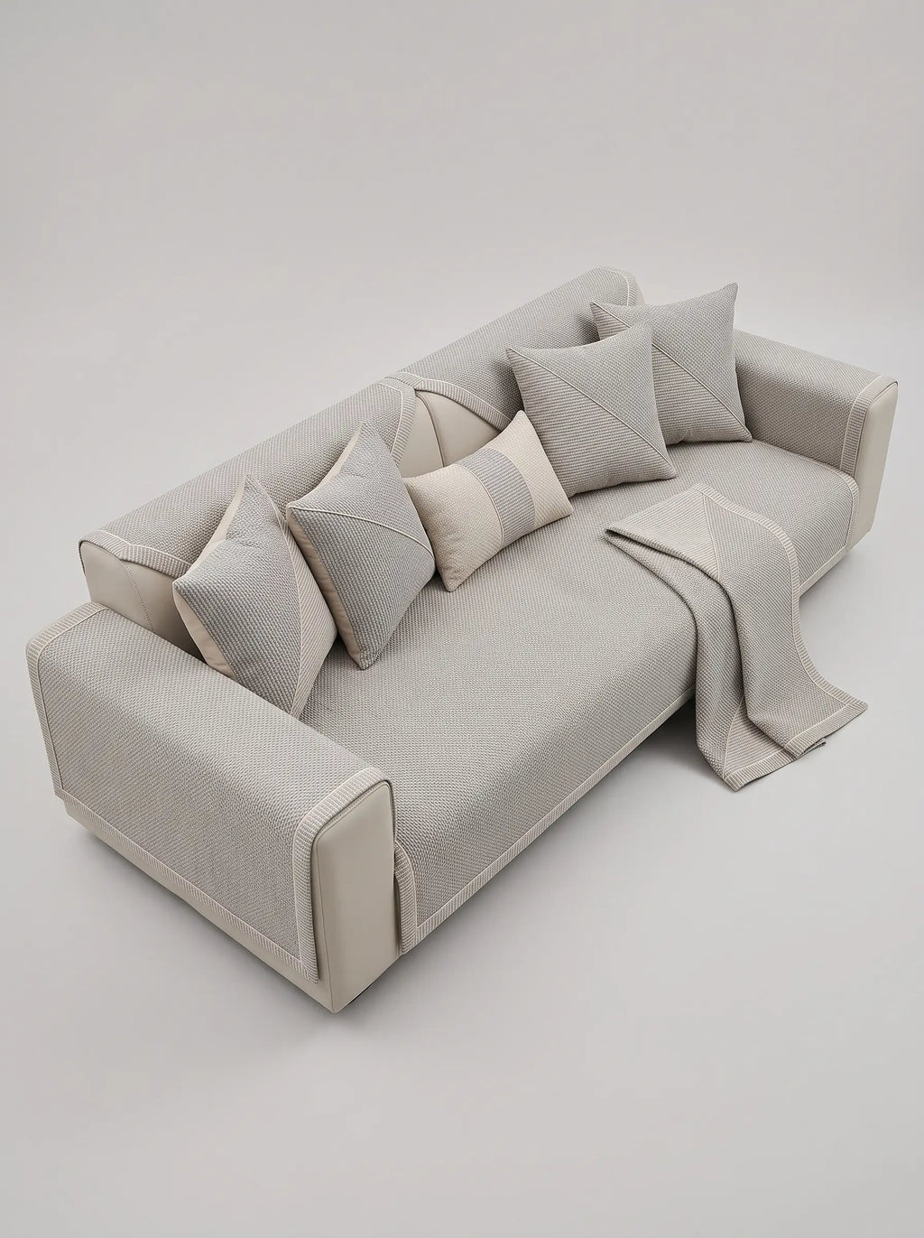 Sofa Cover Couch Slipcover Cotton-Linen Flat Lay