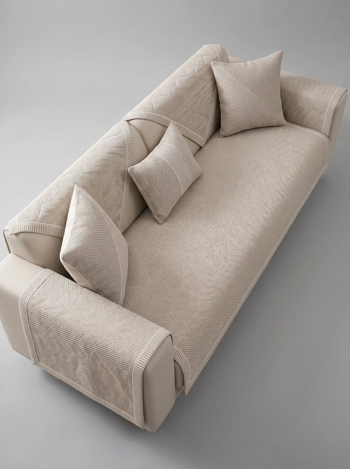 Sofa Cover Couch Slipcover Cotton-Linen Flat Lay