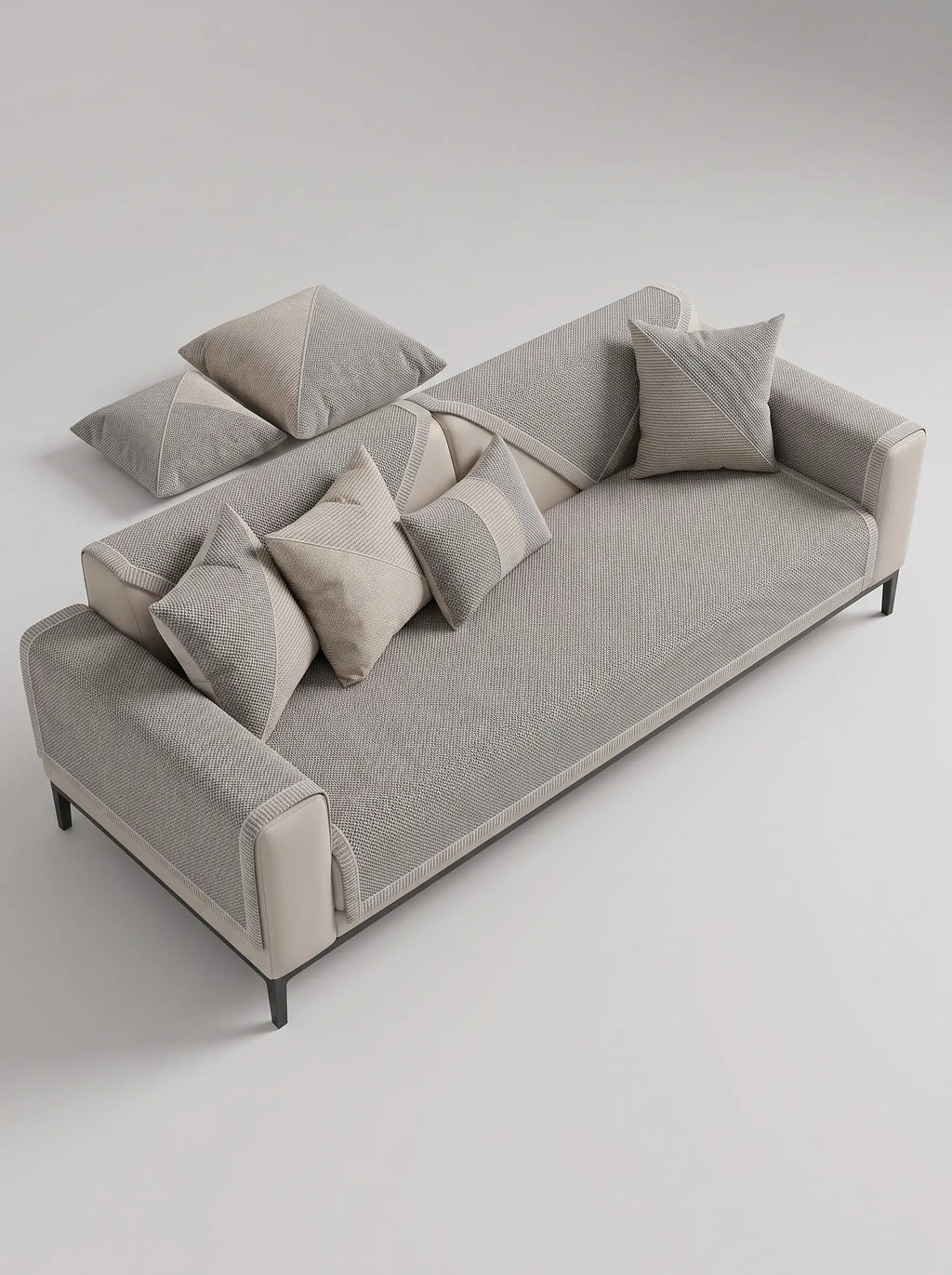 Sofa Cover Couch Slipcover Cotton-Linen Flat Lay