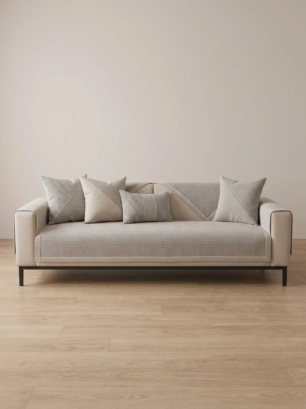 Sofa Cover Couch Slipcover Cotton-Linen Flat Lay