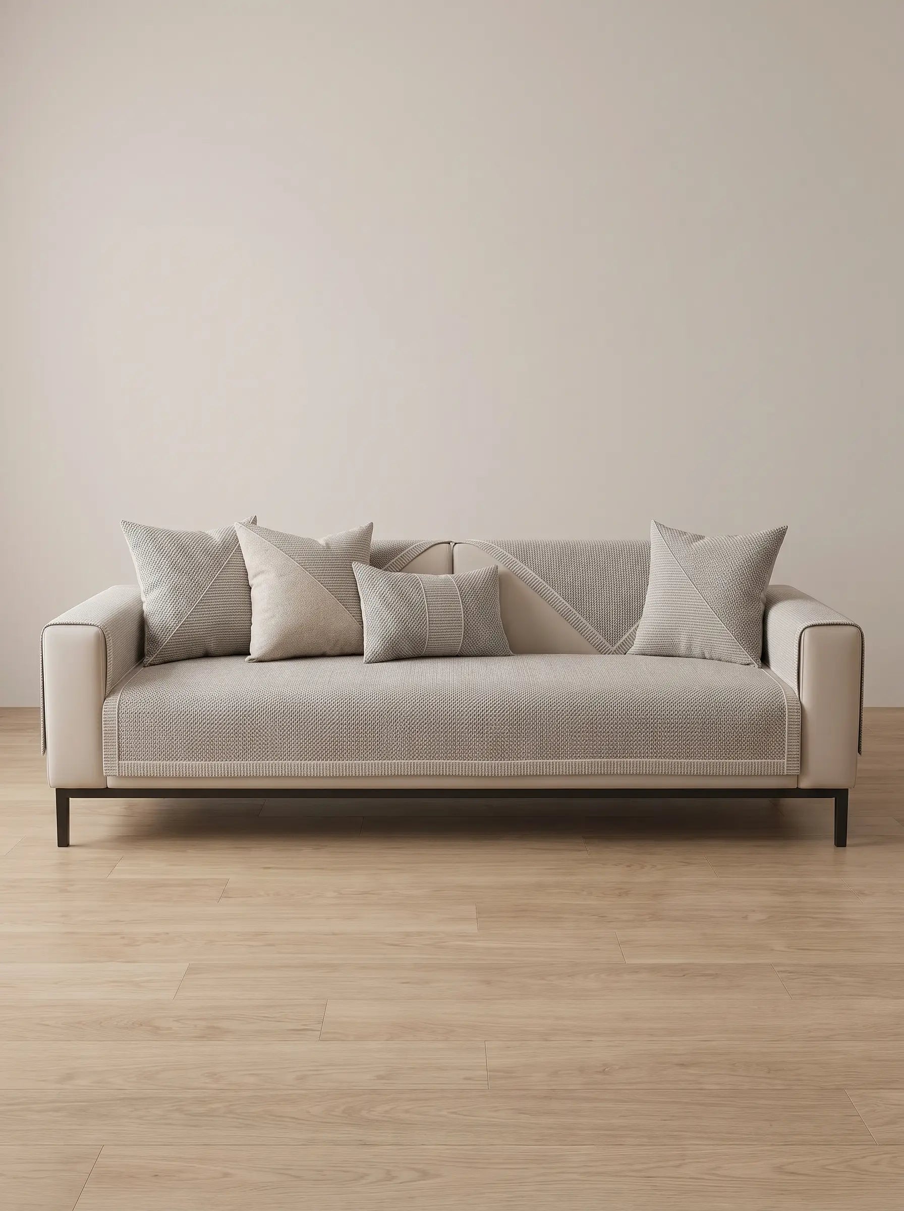 Sofa Cover Couch Slipcover Cotton-Linen Flat Lay