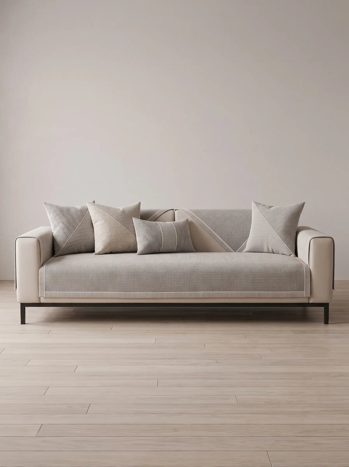 Sofa Cover Couch Slipcover Cotton-Linen Flat Lay