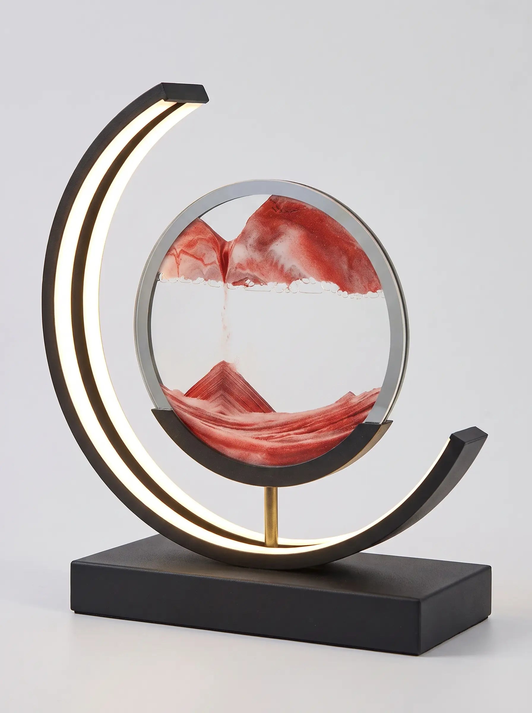Sandglow – Moving Sand Art Table Lamp Crescent Frame