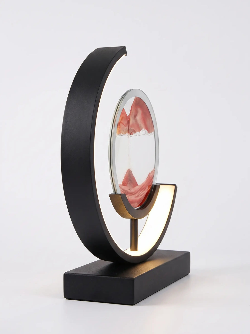 Sandglow – Moving Sand Art Table Lamp Crescent Frame