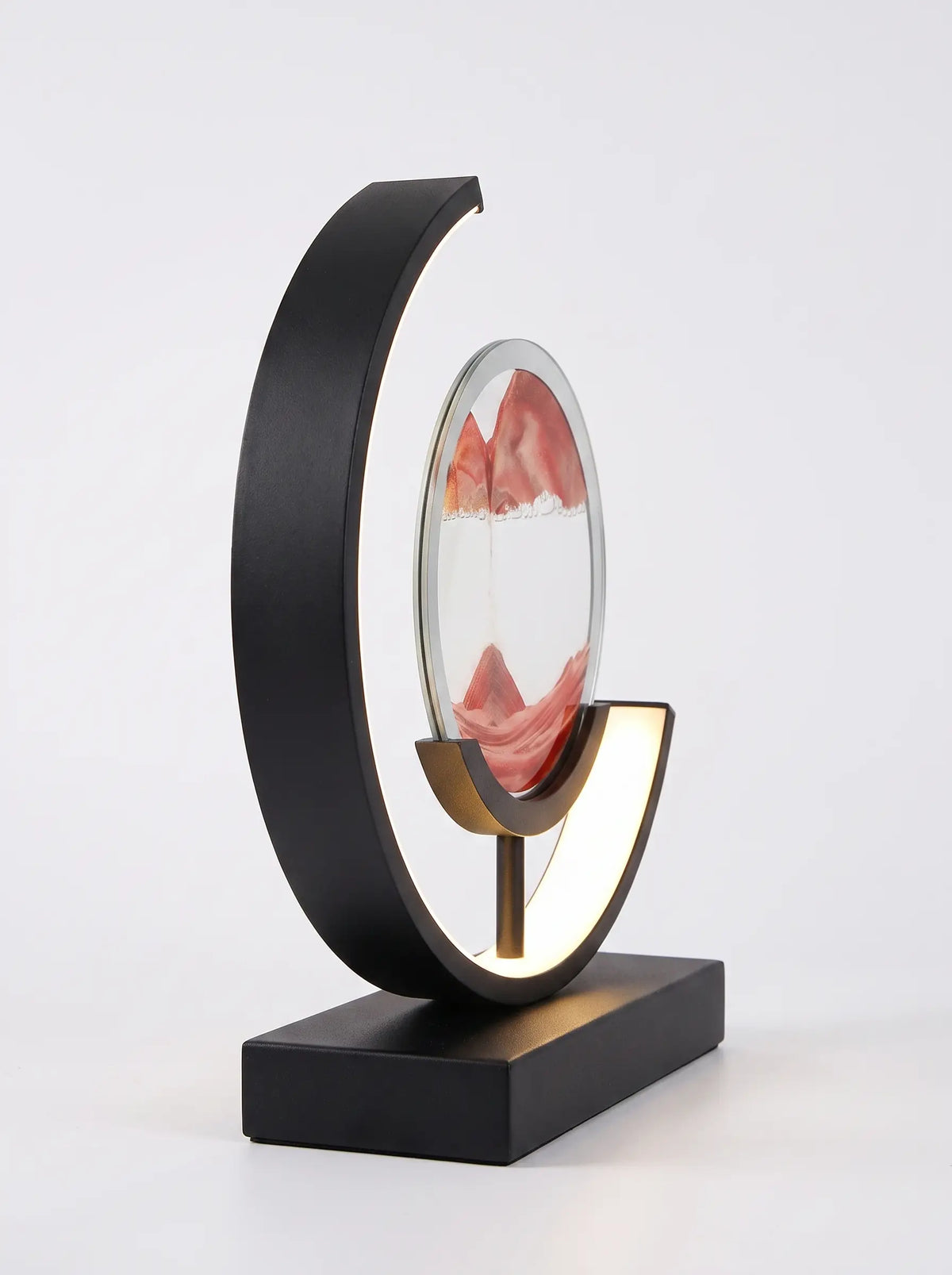 Sandglow – Moving Sand Art Table Lamp Crescent Frame