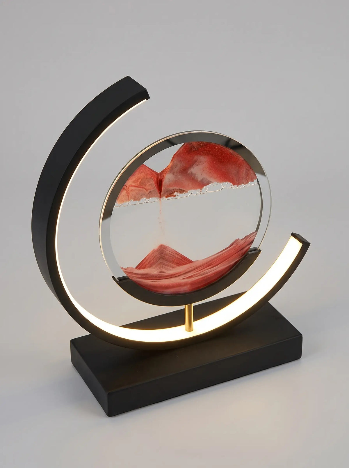 Sandglow – Moving Sand Art Table Lamp Crescent Frame