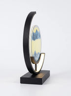 Sandglow – Moving Sand Art Table Lamp Crescent Frame - Blue