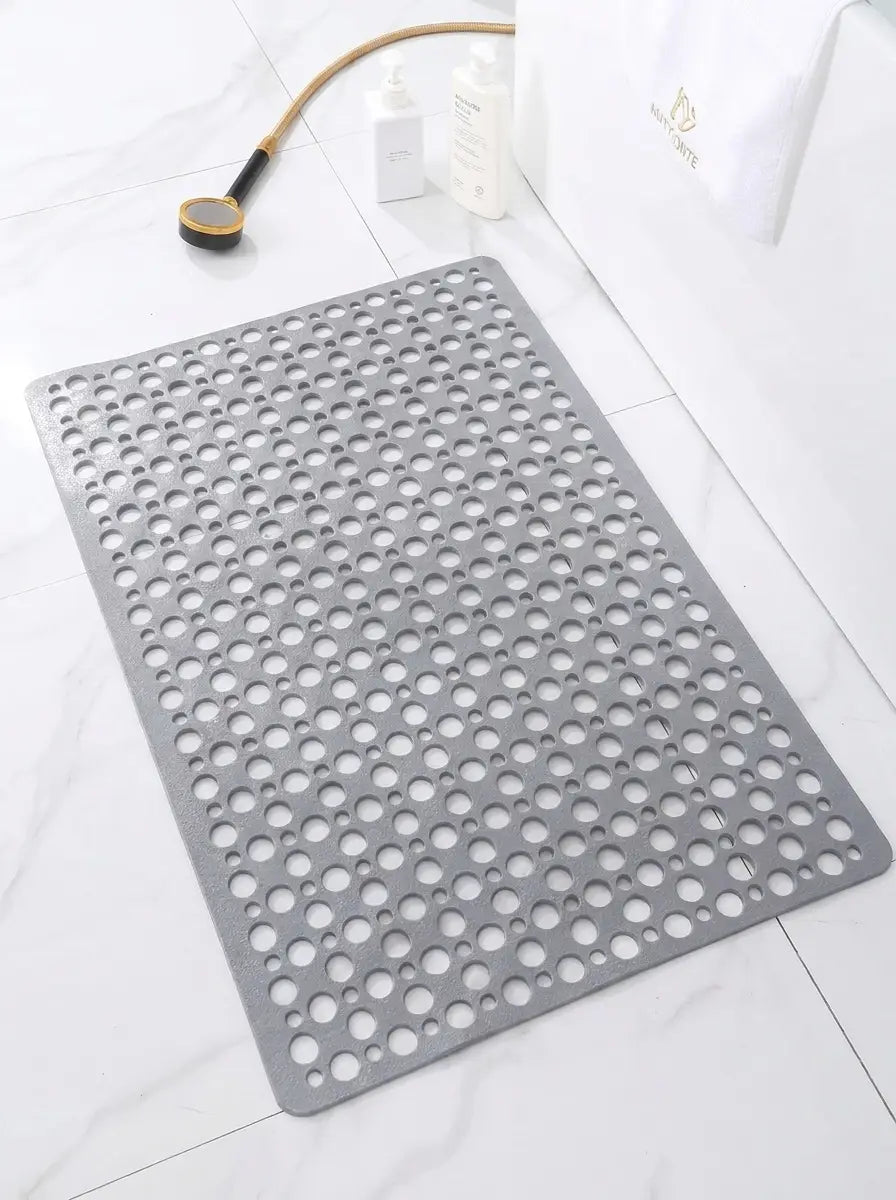 Drainova - Perforated Anti-Slip Shower Mat for Wet Bathroom Floors - Grey