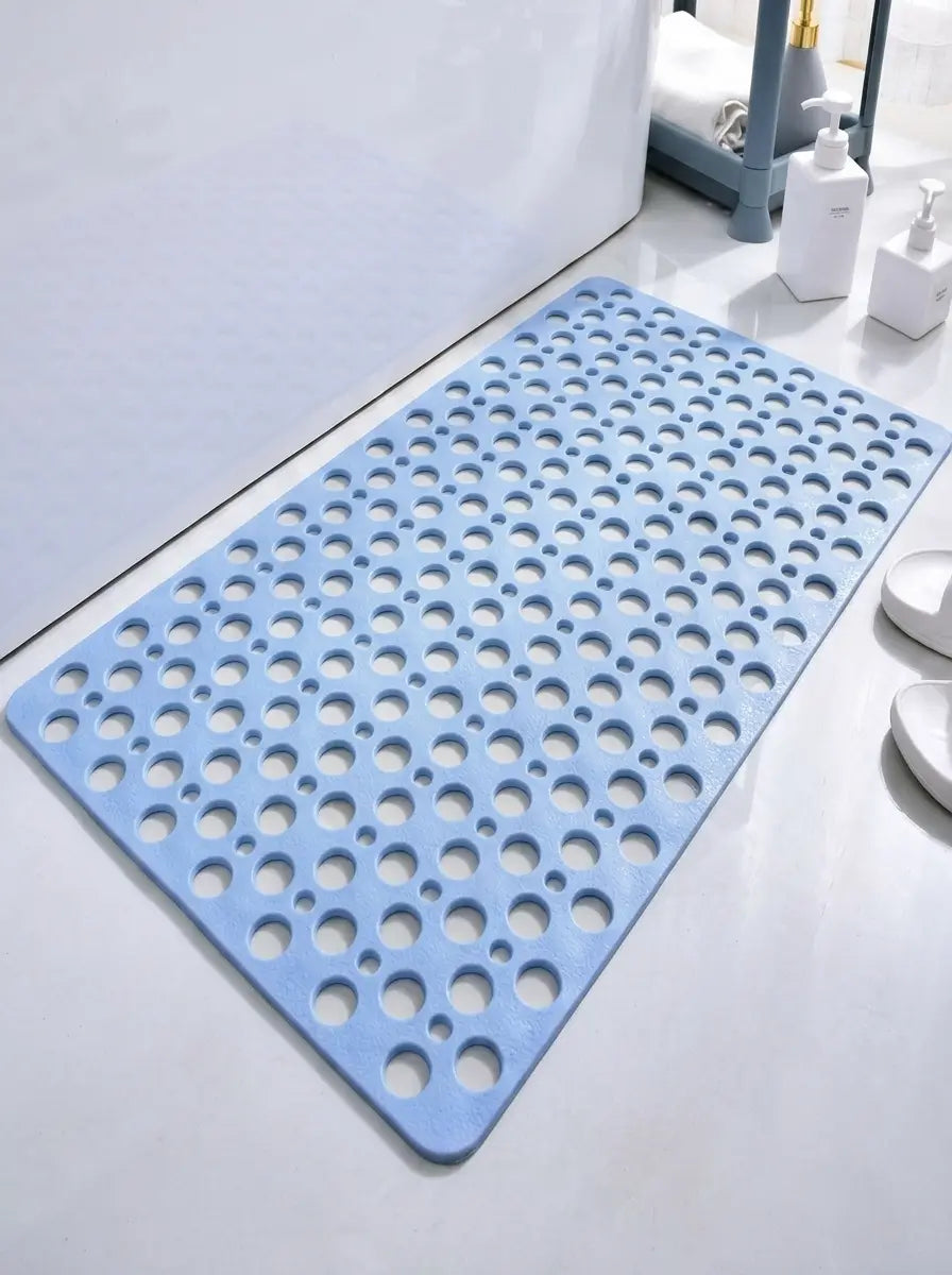 Drainova - Perforated Anti-Slip Shower Mat for Wet Bathroom Floors - Blue