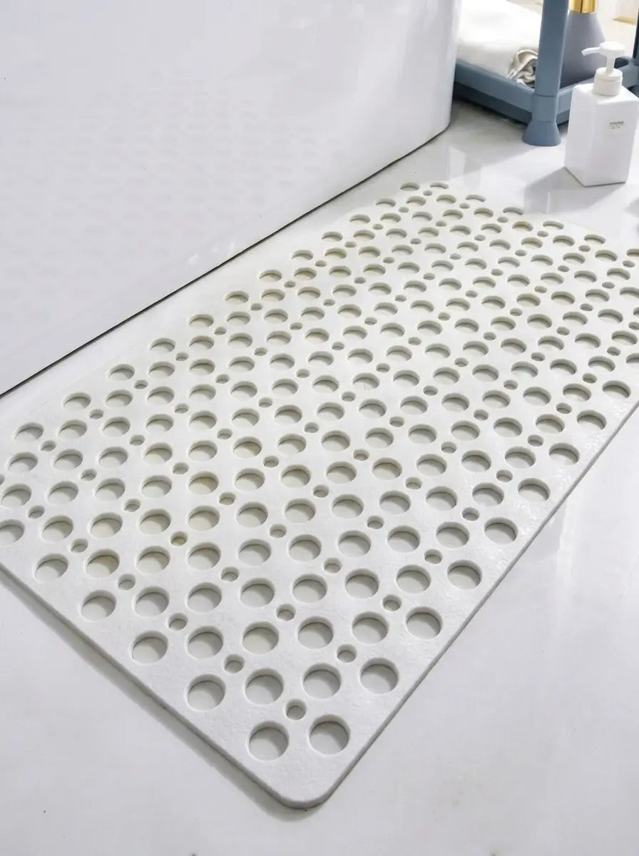 Drainova - Perforated Anti-Slip Shower Mat for Wet Bathroom Floors - White