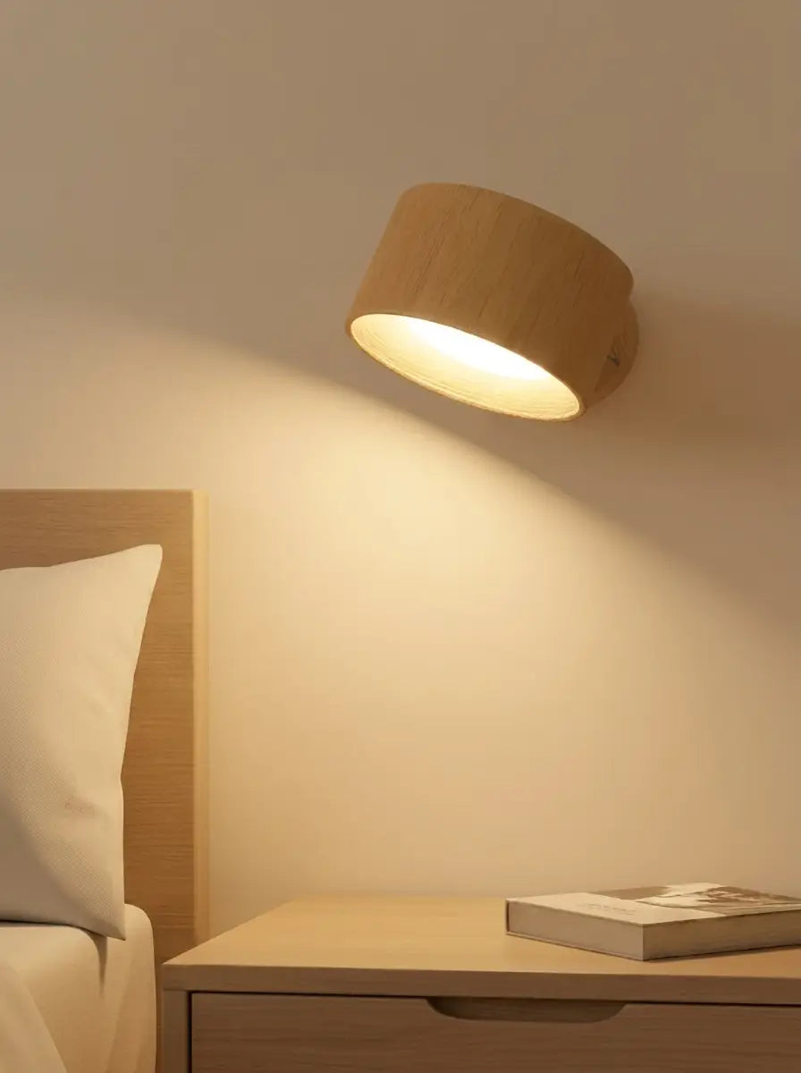 Volnix - Wireless Rotatable Round Wall Light Bedside