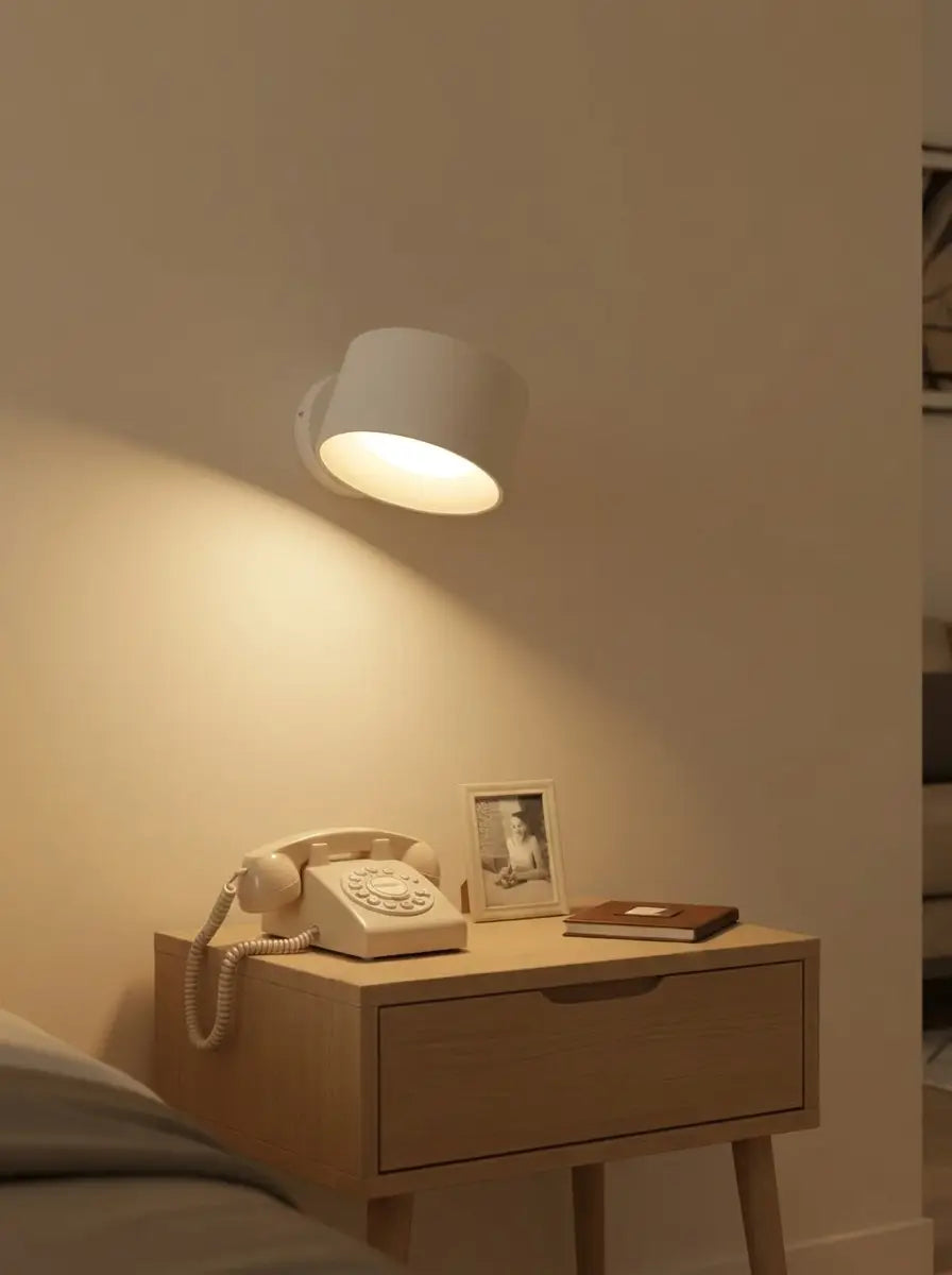 Volnix - Wireless Rotatable Round Wall Light Bedside