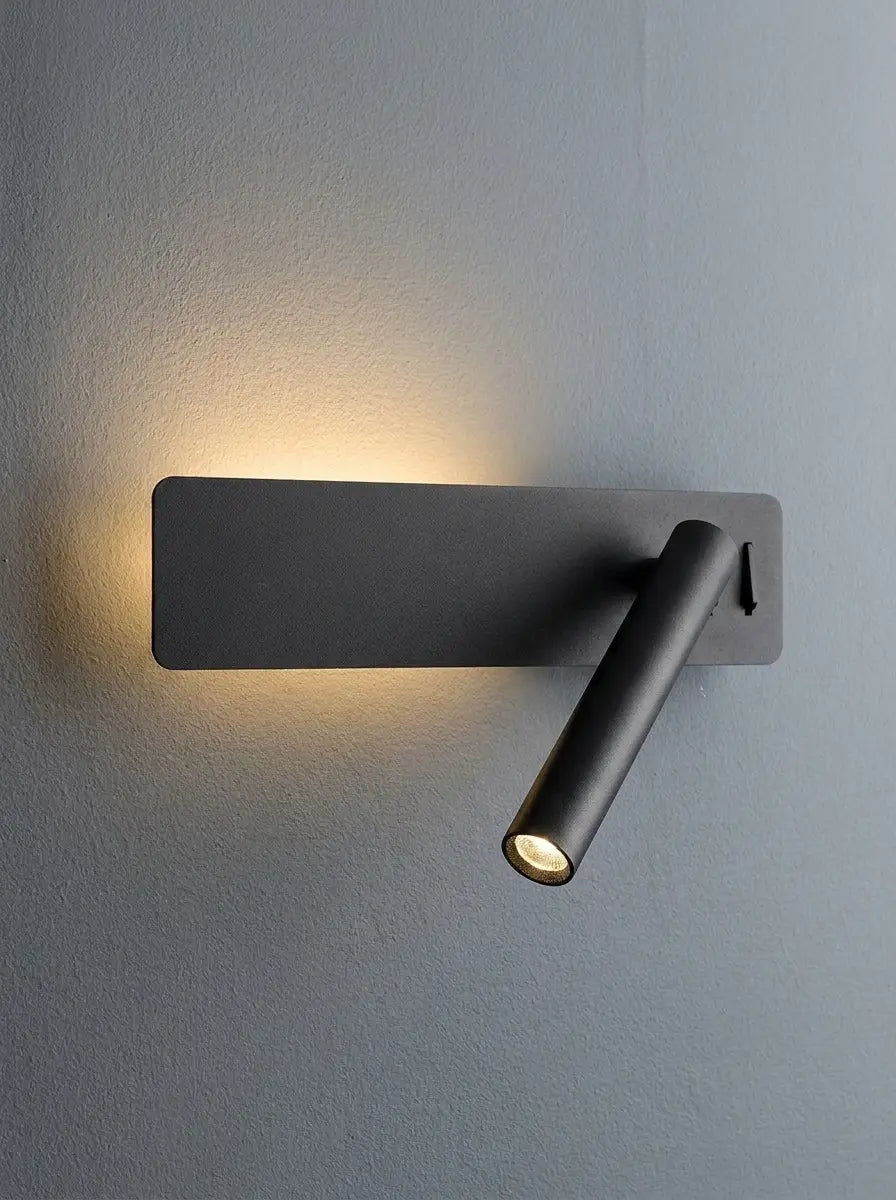 Lumivex - Rotatable LED Wall Reading Lamp Bedside - Black