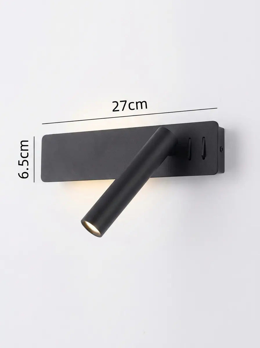 Lumivex - Rotatable LED Wall Reading Lamp Bedside - Black
