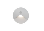 LED wall light with curved front detail and motion sensor