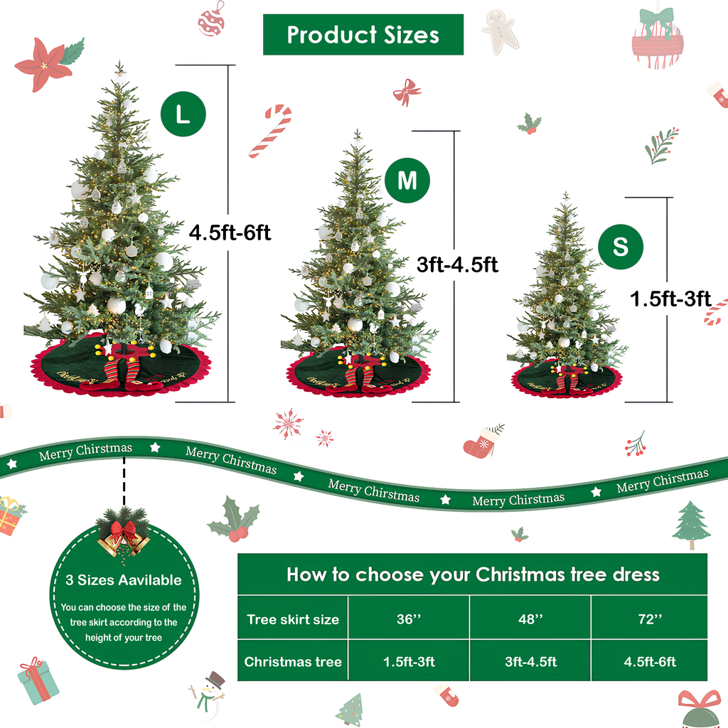 Quilted Christmas tree skirt with nativity scene, sheep and white border