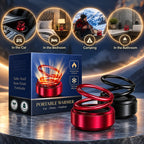Portable heater with a glowing spiral coil and rounded base