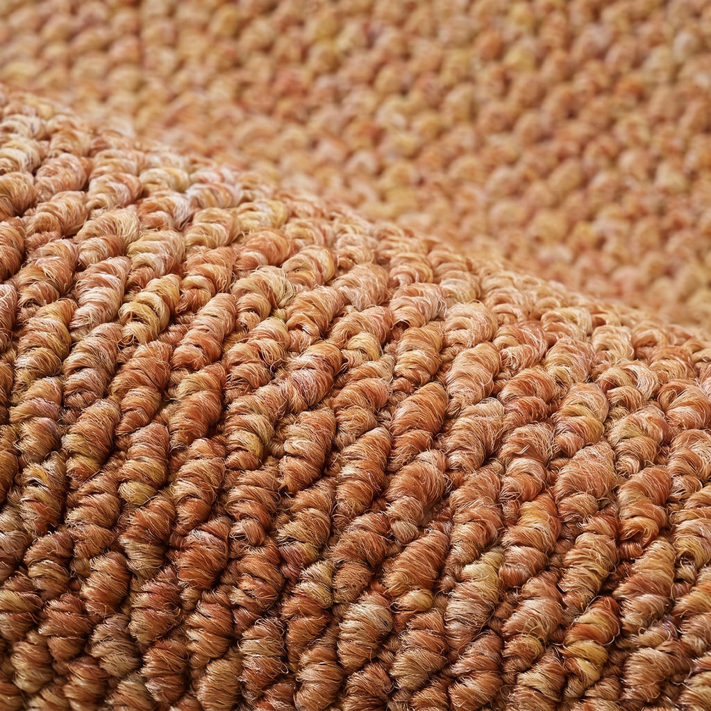 Rectangular textured pile door mat with bound edges