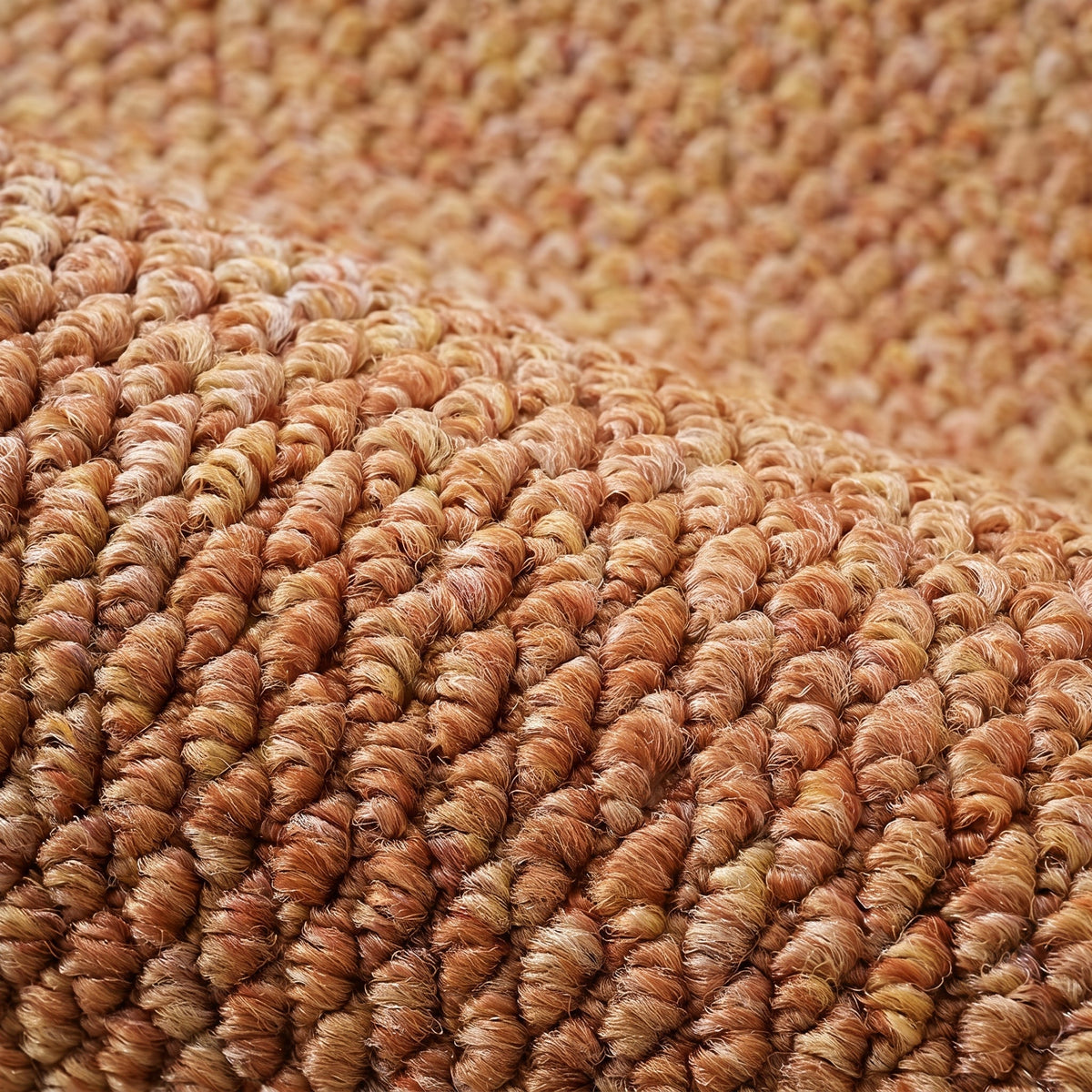 Rectangular textured pile door mat with bound edges